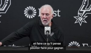 Spurs - Popovich : “Wembanyama va être décisif et faire ce qu'il pense pouvoir faire pour gagner”