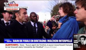 "Merci pour le futur que vous nous proposez avec votre inaction climatique": un jeune homme interpelle Emmanuel Macron dans le Finistère