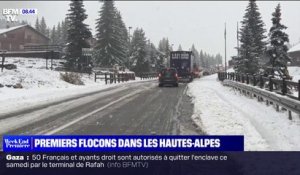 Les images des premiers flocons dans les Hautes-Alpes