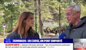 Domingos: en Corse, un pont a été emporté par la tempête, les habitants privés d'eau potable