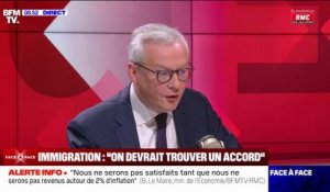 Bruno Le Maire, ministre de l'Économie, sur la loi immigration: "Nous devons facilement pouvoir trouver un accord"