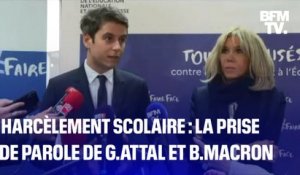 Harcèlement scolaire: la prise de parole de Gabriel Attal et Brigitte Macron
