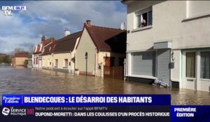 Les dégâts des habitations dans la commune de Blendecques, après les crues dans le Pas-de-Calais