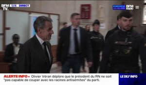Affaire Bygmalion: l'ancien président Nicolas Sarkozy est arrivé au tribunal pour l'ouverture de son procès en appel