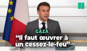 Emmanuel Macron appelle à « œuvrer à un cessez-le-feu »