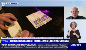 Titres-restaurant: "Moins d'un ticket sur deux est utilisé dans les restaurants", assure Frank Delvau, président de l'UMIH Île-de-France