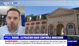 Mort de Nahel: la détention provisoire du policier, auteur du tir, était " totalement injustifiée et injuste", pour Julien Schenardi (syndicat Alliance)