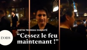 Justin Trudeau chahuté au restaurant par des manifestants pro-palestiniens