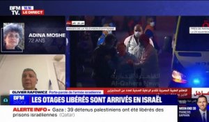 Libération d'otages du Hamas: "Le fait de retrouver nos kidnappés vivants est une énorme émotion", affirme Olivier Rafowicz (porte-parole de l'armée israélienne)