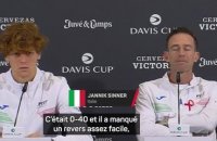 Coupe Davis - Sinner revient sur son exploit face à Djokovic