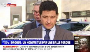 Homme tué d'une balle perdue à Dijon: "Il parait relativement acquis que c'est le point de deal qui était visé et que donc ces faits sont en lien avec le trafic de drogue", affirme le procureur Olivier Caracotch