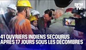 Inde: 41 ouvriers secourus après 17 jours sous les décombres d'un tunnel effondré