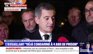 Homme tué à Paris: l'assaillant "était fiché à la DGSI", affirme Gérald Darmanin
