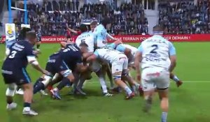 TOP 14 - Essai de Vincent GIUDICELLI (AB) - Aviron Bayonnais - Montpellier Hérault Rugby