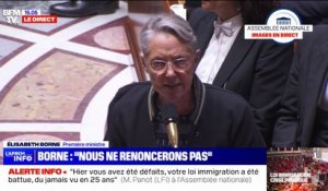 Motion de rejet contre la loi Immigration: "Une fois de plus, vous avez fait le choix délibéré de la compromission avec l'extrême droite" assène Élisabeth Borne à Mathilde Panot