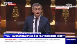 Loi Immigration à l'Assemblée: "La France ne peut pas être le seul pays d'Europe à ne pas vouloir débattre d'un sujet essentiel de souveraineté" affirme Gérald Darmanin