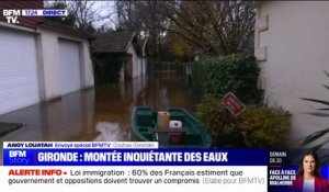Crues: l'inquiétude des habitants de Coutras (Gironde) face à la montée des eaux