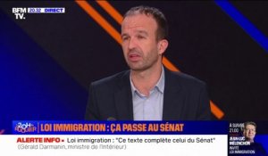 Pour Manuel Bompard (LFI), le vote du projet de loi immigration serait "une balafre sur l'idée que nous avons de la France"