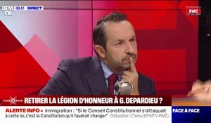 Gérard Depardieu: "La Légion d'honneur ne s'enlève pas sur des propos ou des critères moraux", déclare Sébastien Chenu