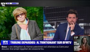Nadine Trintignant: "J'ignorais qui l'avait écrite" à propos de la tribune en soutien à Gérard Depardieu