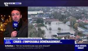 "On vit avec la peur": Le maire d'Arques (Pas-de-Calais) réagit à la crue qui touche sa ville, quelques semaines après les inondations du mois de novembre