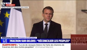 Hommage à Jacques Delors: "Jacques Delors n'aura jamais été président de la République" indique Emmanuel Macron
