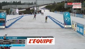 Doublé français sur la poursuite : Simon devance Braisaz-Bouchet - Biathlon - CM (F)
