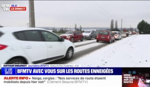 Neige dans les Yvelines: des bouchons commencent à se former dans le secteur de Noisy-le-Roi