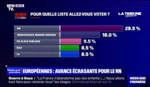 Européennes: une nette avance pour le Rassemblement national dans les intentions de vote, selon notre sondage Elabe