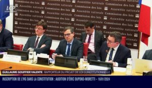 Audition à l'Assemblée nationale - IVG dans la Constitution : audition d'Éric Dupond-Moretti à l'Assemblée nationale - 16/01/2024