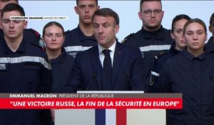 Emmanuel Macron : «Une victoire russe c’est la fin de la sécurité européenne»