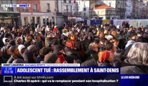 Un rassemblement est en cours devant la mairie de Saint-Denis après la mort d'un adolescent de 14 ans