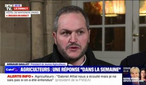 Arnaud Gaillot, président de Jeunes Agriculteurs: "On lui a fait part de toutes les doléances de nos agriculteurs, maintenant la balle est dans son camp"