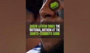 Queen Latifah Sings The National Anthem At The Giants-Cowboys Game