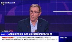 Négociations commerciales: "Nous devons nous battre pour avoir un respect de la matière première agricole", affirme Dominique Chargé (président de la Coopération Agricole)