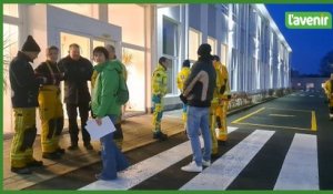 Action syndicale à l'occasion du conseil de la zone de secours de Wallonie picarde