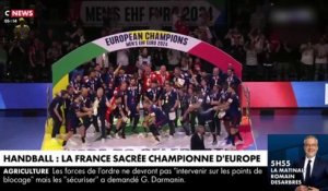 Handball : Les Français ont été sacré Champion d'Europe et sont reçus par Emmanuel Macron à l'Elysée