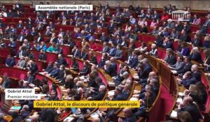 Le Premier ministre Gabriel Attal devant les députés à l'Assemblée nationale: "La France ne sera jamais un pays qui subit, ni hier, demain"