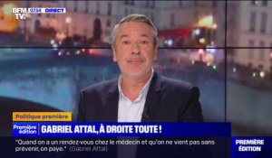 ÉDITO - Discours de politique générale de Gabriel Attal: "Tout corps étranger plongé dans un gouvernement d'anciens UMP et LR devient irrémédiablement de droite"