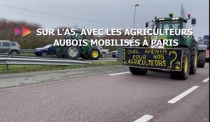 Sur l’A5, avec les agriculteurs aubois mobilisés à Paris