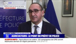 Laurent Nuñez (préfet de police de Paris) sur l'interpellation de 91 personnes à Rungis: "Il y a eu une tentative d'intrusion (...) des dégradations ont été commises"