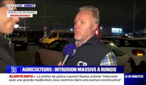 Intrusion d'agriculteurs à Rungis: "Je viens d'échanger [avec le directeur du marché] pour qu'il puisse retirer sa plainte", indique Patrick Legras (Coordination rurale)