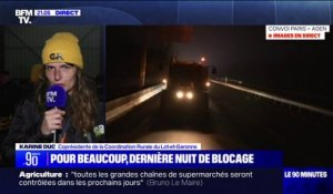 Karine Duc (coprésidente de la Coordination rurale du Lot-et-Garonne): "On nous chasse de Paris (...) Nous sommes contraints et forcés de rebrousser chemin"