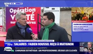 Fabien Roussel reçu à Matignon: "j'ai demandé des mesures d'urgence" pour les salaires