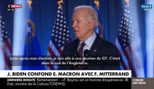 Inquiétude pour Joe Biden qui en plein discours confond Emmanuel Macron et François Mitterrand puis la France et l'Allemagne ! - Regardez