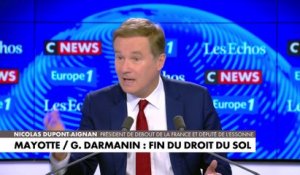 Nicolas Dupont-Aignan : «Je réclame un référendum sur la fin du droit du sol pour toute la France»