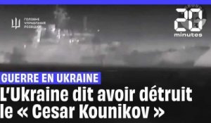 L'armée ukrainienne affirme avoir « détruit » un navire de guerre russe #shorts