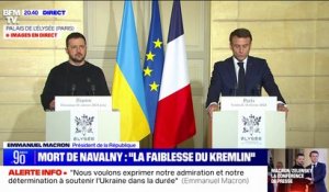 Guerre en Ukraine: "La France s'est engagée à apporter jusqu'à trois milliards d'euros d'aide militaire supplémentaire" affirme Emmanuel Macron
