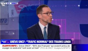 Grève à la SNCF: "Il y a un dialogue qui est attendu des cheminots et qui est légitime", affirme Christophe Fanichet (directeur général de SNCF Voyageurs)