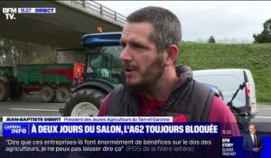 "Ce grand débat est important": les agriculteurs mobilisés sur l'A62, dans le Tarn-et-Garonne, attendent la visite d'Emmanuel Macron au Salon de l'Agriculture